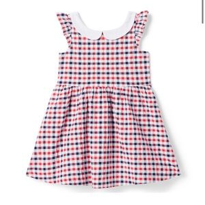 Janie and Jack white gingham Parade Dress